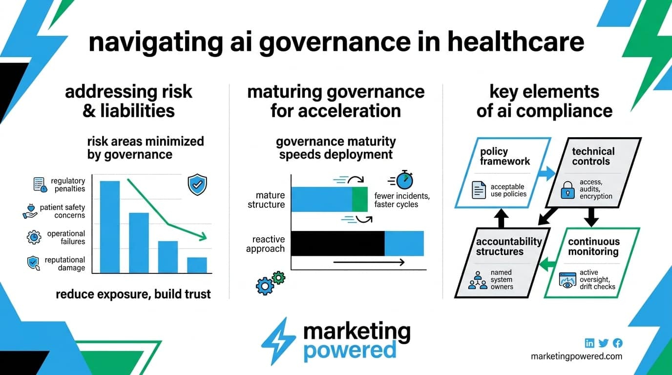 Navigating AI governance in healthcare: addressing risk and liabilities, maturing governance for acceleration, key elements of AI compliance