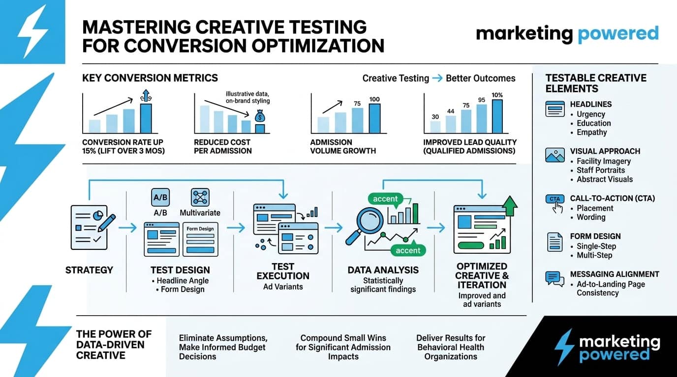 Mastering creative testing for conversion optimization: key conversion metrics, testable creative elements, and the test-and-iterate process