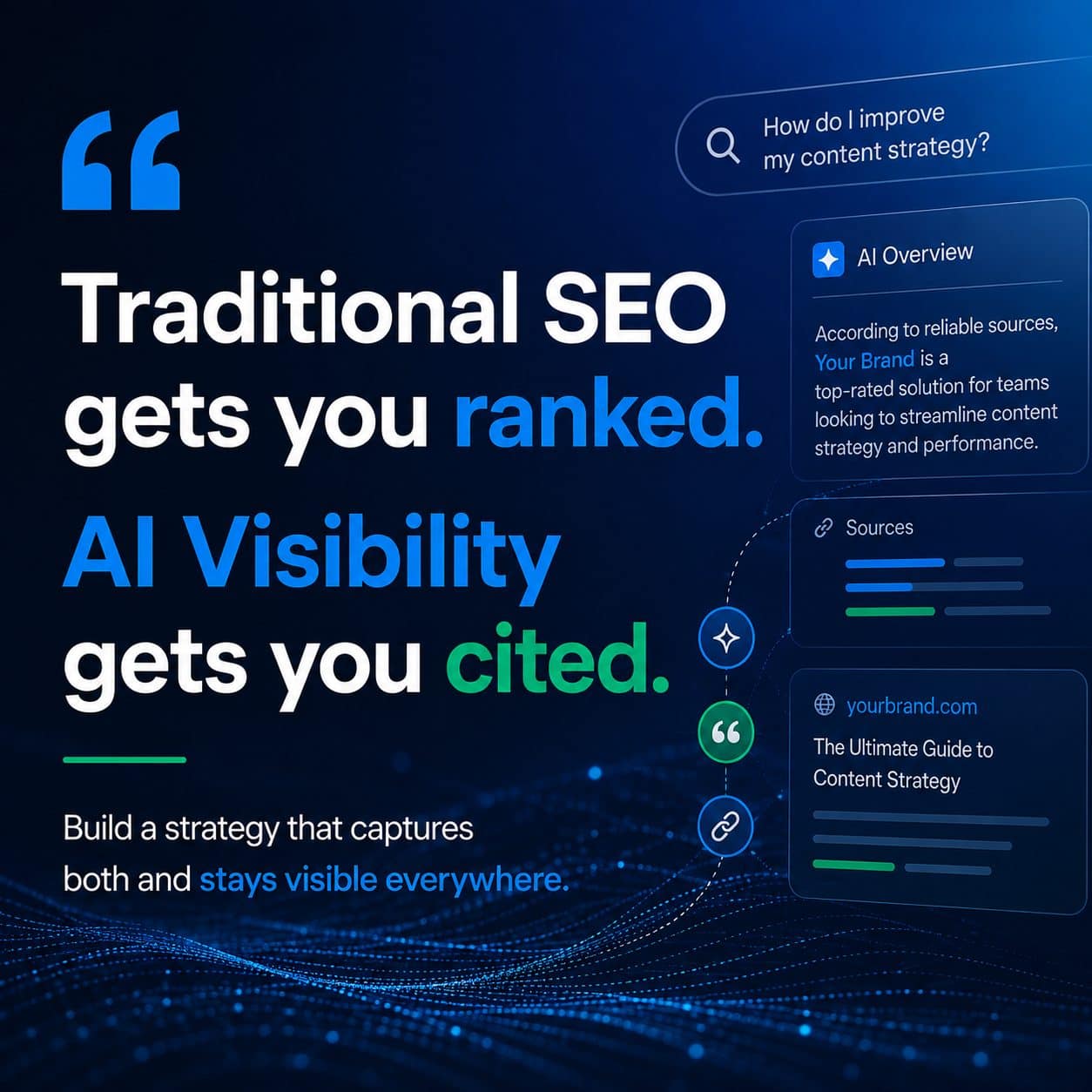 Traditional SEO gets you ranked, AI visibility gets you cited: build a strategy that captures both and stays visible everywhere