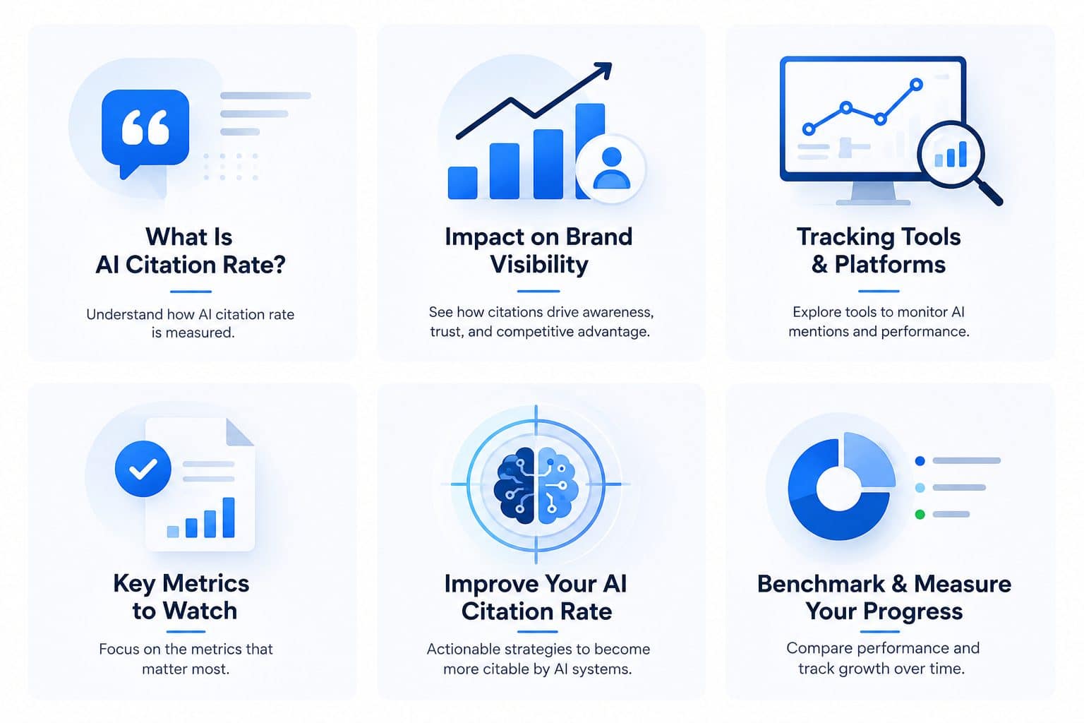 Understanding AI citation rate: what it is, its impact on brand visibility, tracking tools and platforms, key metrics, improvement strategies, and benchmarking