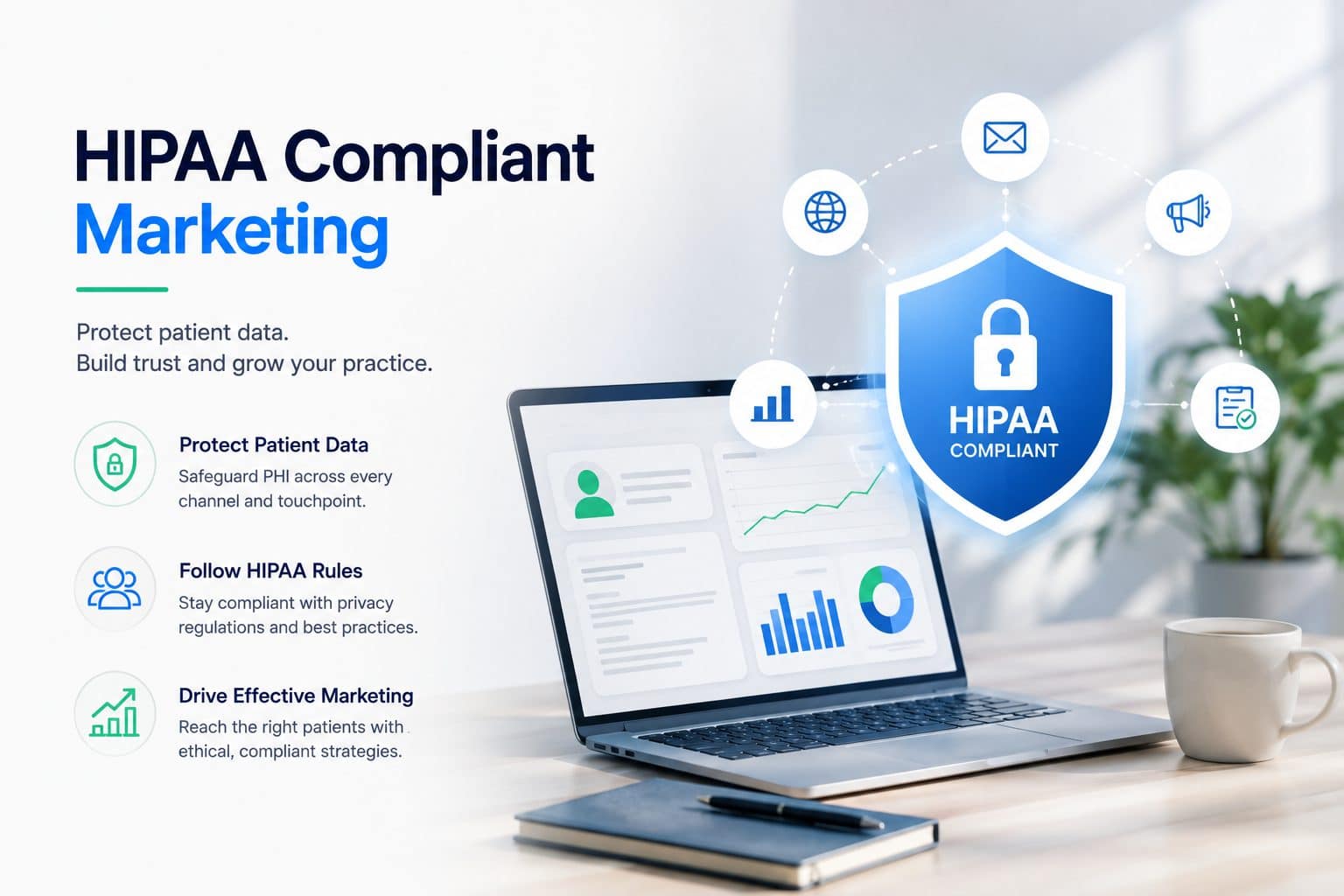 HIPAA compliant marketing essentials: protect patient data, follow HIPAA rules, and drive effective marketing across every channel and touchpoint