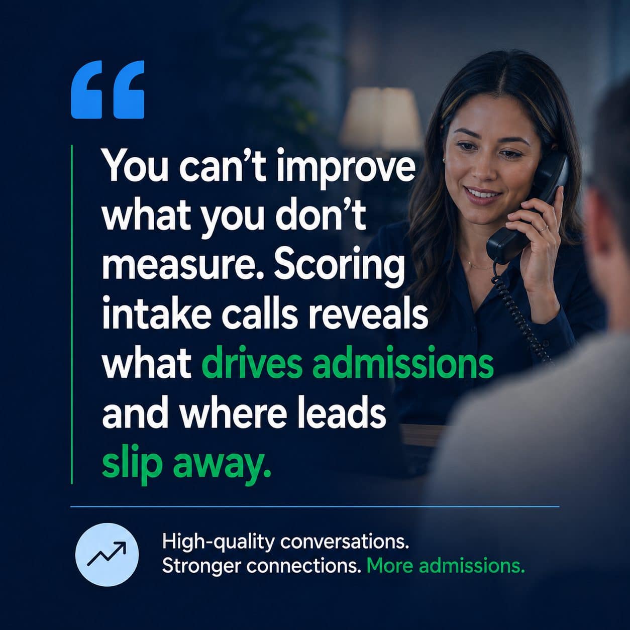 You can't improve what you don't measure: scoring intake calls reveals what drives admissions and where leads slip away
