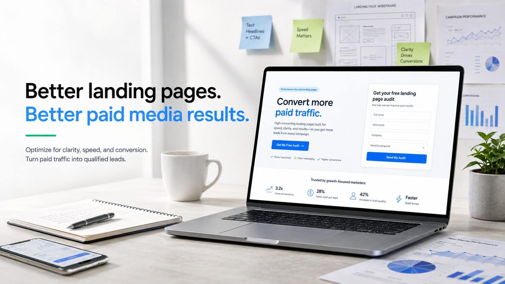 Better landing pages, better paid media results: optimize for clarity, speed, and conversion to turn paid traffic into qualified leads