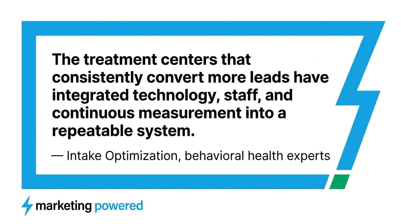The treatment centers that consistently convert more leads integrate technology, staff, and continuous measurement into a repeatable system